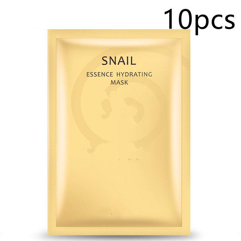 10pcs Snail Moisturizing Whitening Mask gold hydrating essence pack
