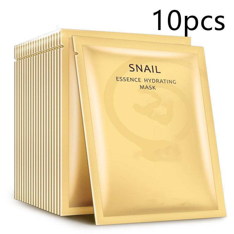 Snail Moisturizing Whitening Mask golden packet hydrating essence skincare 10pcs pack