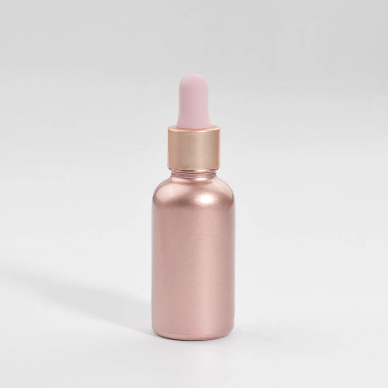 Rose gold 15ml glass dropper bottle for essential oils and cosmetics