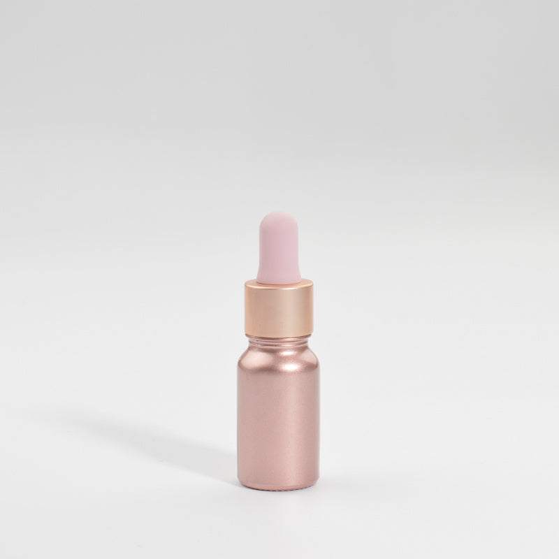 rose gold glass dropper bottle for essential oils and cosmetics
