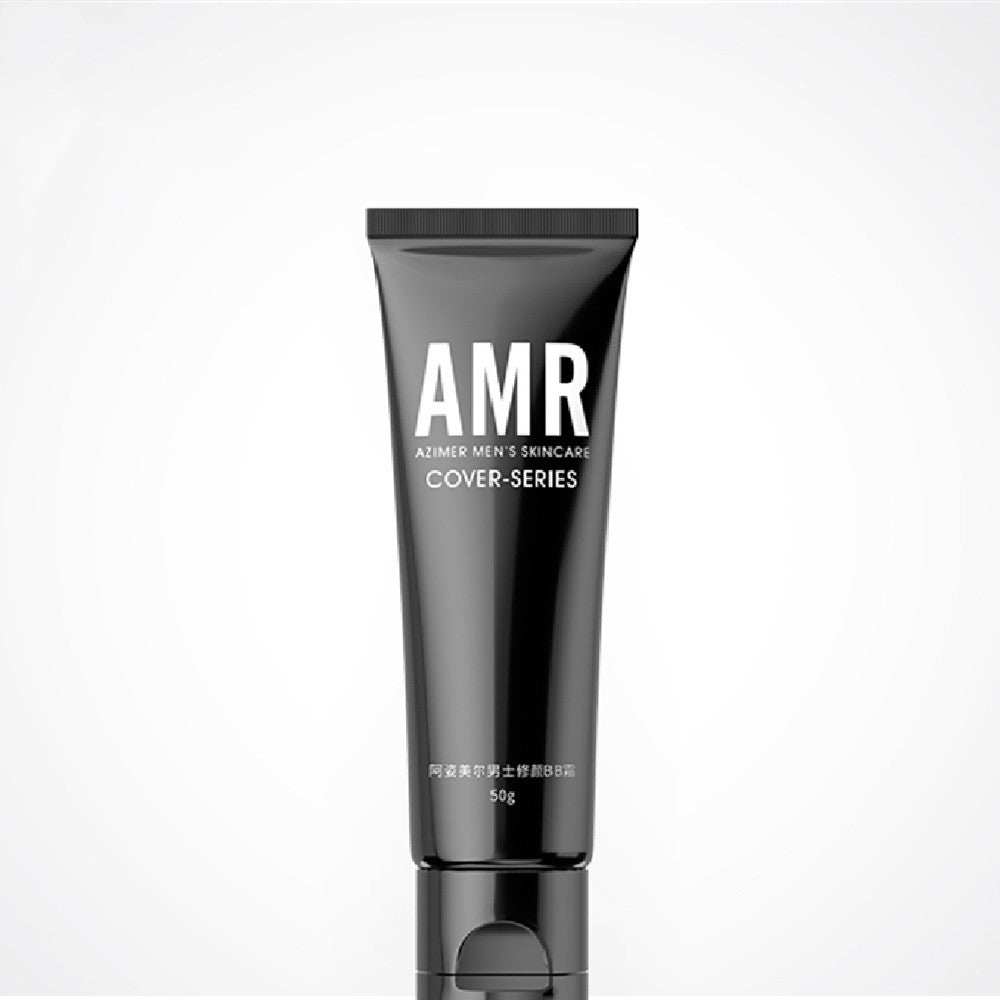 Black tube of AMR Undetectable Lightweight male foundation cream 50g for skin brightening and concealing