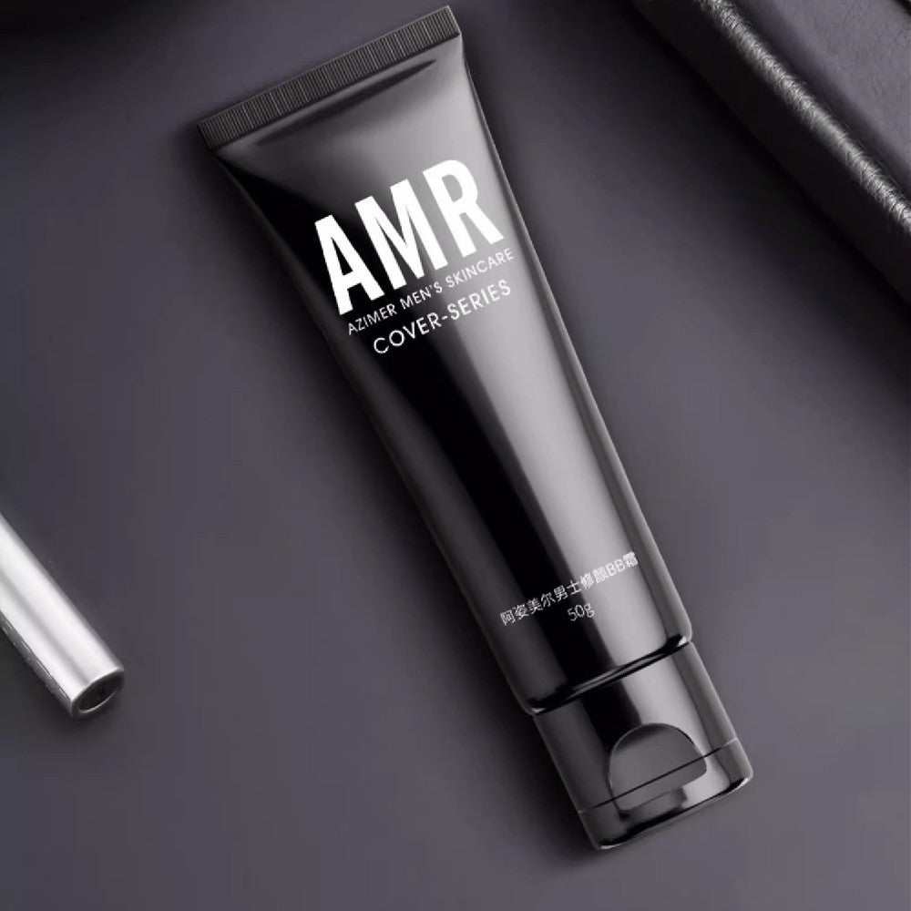 Undetectable lightweight male foundation tube from Azimer Men's Skincare cover series