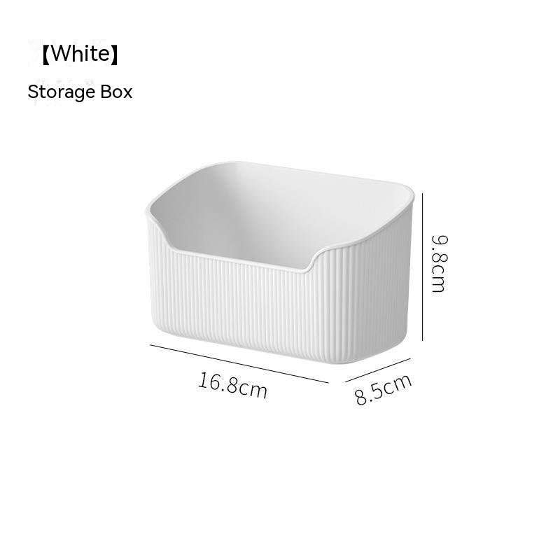 Waterproof spacious white makeup storage box with compact dimensions